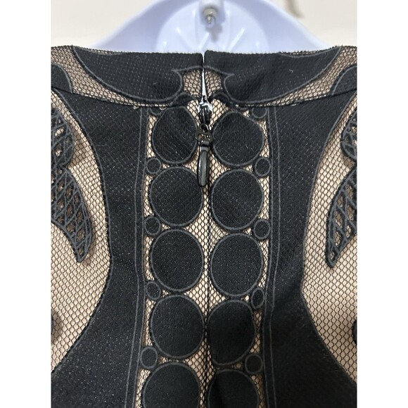 BGBG Maxazria Cailean Black Floral lace Cutout Long Dress Size 0 Preowned - Picture 15 of 16